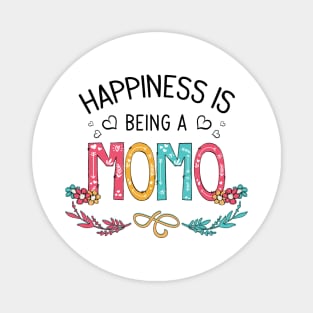 Happiness Is Being A Momo Wildflowers Valentines Mothers Day Magnet